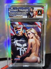 President Donald J. Punisher Trump USA Red White Blue Atomic Refractor Card picture