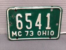 1973 Ohio Motorcycle License Plate Tag.(6541) picture