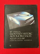 1987 14TH ANNUAL  MONTEREY HISTORIC AUTOMOBILE RACES PROGRAM picture