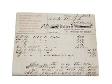 Bailey & Williamson Pittsburgh PA 1876 Antique Bill Letterhead picture