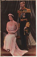 VINTAGE POSTCARD THE ROYAL COUPLE GEORGE VI & QUEEN ELIZABETH POSTED JULY 1939 picture