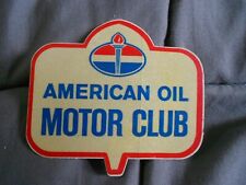 Vtg American Oil Motor Club Advertising Decal Bumper Sticker - Unused picture