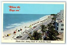 c1960's Scene Of Atlantic Boulevard Looking South Fort Lauderdale FL Postcard picture