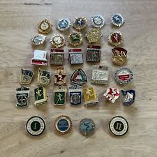 VINTAGE 32 USSR Russian Soviet Union Military Dress Pins  Sports Medals. picture