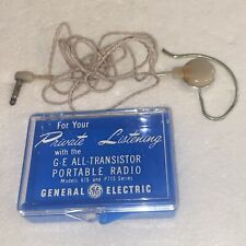 Vintage GE Earphone & Case For Transistor Radios picture