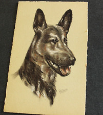 Artist-Signed DOG Postcard 