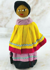 Vintage Traditional Florida Seminole Doll - Handmade Palmetto Fiber Collectible picture