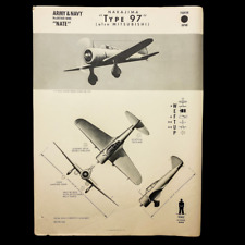 WWII Japanese Fighter Nakajima Type 97 'Nate' Training W.E.F.T.U.P. ID Poster picture