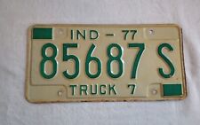 Vintage 1977 INDIANA TRUCK License Plate Original picture