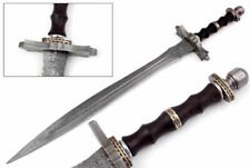 SEXY GIFT CUSTOM HANDMADE 30 inches DAMASCUS STEEL HUNTING SWORD WITH SHEATH picture