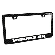 Jeep Wrangler Black Real 3K Carbon Fiber Finish ABS Plastic License Plate Frame picture