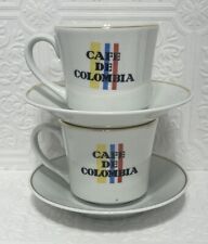Corona Royal Extra Cafe De Columbia Coffee 5oz Cup & Saucer Set 4 Pieces picture
