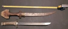 Vintage Sword Knife Lot Brass Handle Copper Silver Wood  Rare Read picture