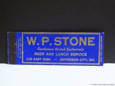 Full Length Matchbook Cover Men Served Exclusively JP Stone Jefferson City MO picture