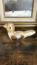 Vintage Hand Carved Natural Stone Onyx Bird Figurine Statuette picture