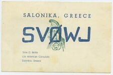 1953 QSL Card From Greece SV0WJ Mailed to Nashville Tn W4ZMC Vintage picture