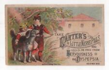 Original 1880s Carters Little Nerve Pills Trade card picture