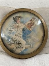 Vintage Olympia Beer Capital Brewing Co Sign  Victorian Lady Frame Doomed Glass picture