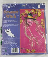 New Vtg Streamer Witch Indoor Outdoor Halloween Decoration American Greetings picture