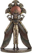 Majestic Sekhmet: Exquisite 10.75-Inch Winged Egyptian Goddess of War and Chaos  picture