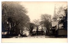 RPPC Street Scene c. 1910, Horse & Wagon, Church, Little Compton, RI Postcard picture