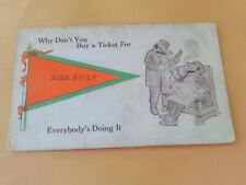 RARE 1910s POSTCARD PENNANT SERIES RR CONDUCTOR ROCK RIVER WYOMING DPO CANCEL picture