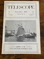 Extremely Rare 1959 Telescope Newsletter Vol. 8 No. 11 Published by Lake Model picture
