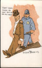 Police Arresting a Drunk Man Gerald Thomas The Portland Post Card Co. Postcard picture