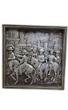 vintage marcus designs chalkware handmade in england medieval wall plaque. picture