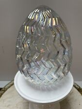 Rare and Unique beautiful heavy beaded Egg glass shiny like diamond picture