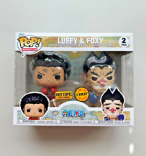 Funko Pop One Piece Luffy & Foxy Hot Topic Exclusive 2 Pack CHASE In Hand picture
