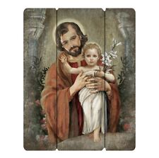 St. Joseph & Baby Jesus Wood Pallet Sign picture