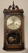 Vintage Linden 31 Day Wind Up Pendulum Chime Wall Clock W/Key Made Japan #8053 picture