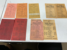 VINTAGE NINE MILLS BROS. MIXED CIRCUS ROUTE CARDS SEE LIST BELOW picture