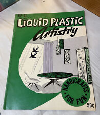 1960's HP-61 Liquid Plastic Artistry Handicrafts For Fun Booklet  picture