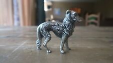 Antique Silver Italian Wolf Figure Paperweight HEAVY 2.5