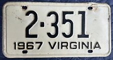 1967 Vintage Virginia License Plate - #2-351 picture