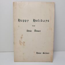 Vintage Happy Holidays  Duke Power Home Service Department Cookbook picture