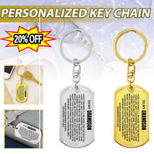 To My Dearest Grandson Keychain Stainless Steel-Keyring Christmas-Gift` picture