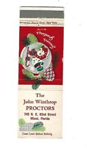 The John Winthrop Proctors   Matchcover   82nd Street    Miami, Florida picture