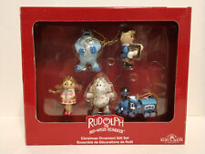 Kurt Adler Rudolph The Red Nosed Reindeer 5 PC Character Christmas Ornament Set picture