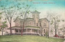 Residence of F. P. Morris Watseka Illinois IL c1910 Postcard picture