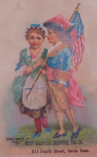1880 American Importing Tea Santa Rosa California Patriotic Victorian Trade Card picture