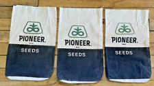 Vtg 3 Pioneer Brand Seed Corn Small Cloth Sample Fabric Bag  13