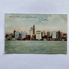 Panoramic View of New York's Sky Line Postcard VTG Posted 1910 picture