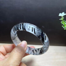 55mm Natural Clear Black Hair Rutilated Crystal Quartz Bracelet AAA picture