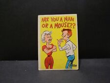 1961 Donruss Idiot Cards #52 Are You A Man Or A Mouse..  picture