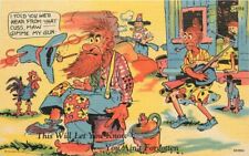 Comic Humor Hillbilly Hootenanny Ray Walters Teich linen Postcard 20-10368 picture