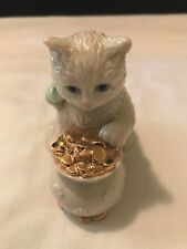 Lenox Porcelain Cat with Pot of Gold picture