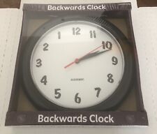 Archie McPhee Accoutrements Backwards Clock New in Package Sealed Novelty OOS picture